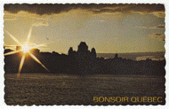 Good Night From Quebec, Canada - Bonsoir de Quebec Vintage Original Postcard # 0098 - Post Marked January 29, 1985