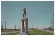 (Charles-Michel d'Irumberry deSalaberry de Valleyfield, Quebec, Canada - Sculpture Salaberry) Vintage Original Postcard # 0106 - Post Marked October 18, 1983