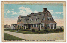 Load image into Gallery viewer, Joseph C. Lincoln Summer Home, Chatham, Massachusetts, USA Vintage Original Postcard # 0111 - 1940&#39;s
