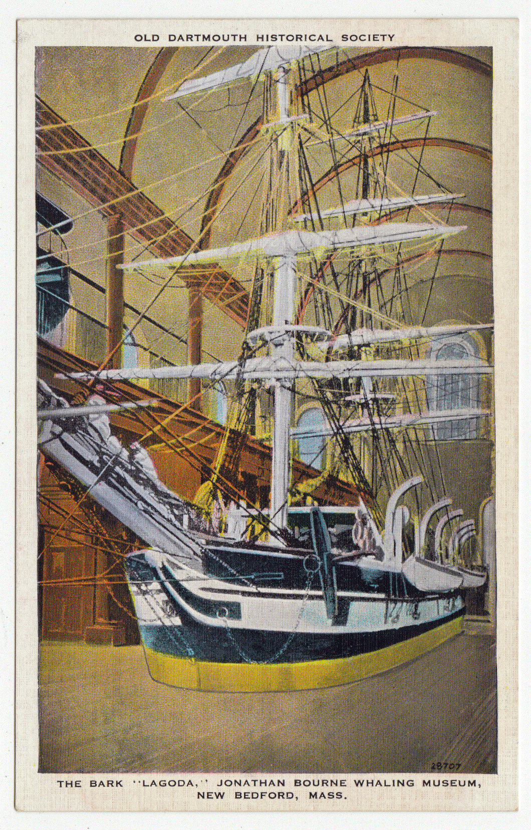 Old Darthmouth Historical Society, New Bedford, Massachusetts, USA Vintage Original Postcard # 0112 - 1940's