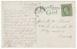 Hotel Tuller, Detroit, Michigan, USA Vintage Original Postcard # 0117 - Post Marked April 7, 1920