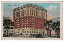 Load image into Gallery viewer, Hotel Tuller, Detroit, Michigan, USA Vintage Original Postcard # 0117 - Post Marked April 7, 1920
