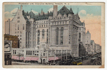 Load image into Gallery viewer, Prudential Life Building, Newark, New Jersey, USA Vintage Original Postcard # 0118 - Post Marked October 20, 1924

