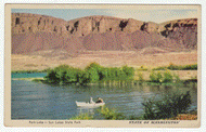 Sun Lakes State Park, Washington, USA Vintage Original Postcard # 0120 - Post Marked October 23, 1948