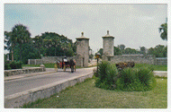 St. Augustine, Florida, USA - The Old City Gate Vintage Original Postcard # 0123 - New - 1960's