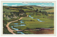 Spring Creek, Montana, USA (Trout Streams) Vintage Original Postcard # 0127 - New - 1940's
