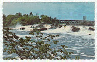 Falls on the Androscoggin River, Maine, USA Vintage Original Postcard # 0144 - New 1960's