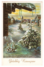 Load image into Gallery viewer, Happy New Year - Gelukkig Nieuwjaar Vintage Original Postcard # 0170 - Post Marked December 23, 1963
