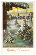 Happy New Year - Gelukkig Nieuwjaar Vintage Original Postcard # 0170 - Post Marked December 23, 1963
