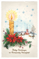 Merry Christmas and Prosperous New Year Vintage Original Postcard # 0171 - Post Marked 1960's