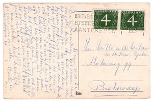 Happy New Year - Gelukkig Nieuwjaar Vintage Original Postcard # 0173 - Post Marked 1963