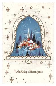 Happy New Year - Gelukkig Nieuwjaar Vintage Original Postcard # 0176 - Post Marked December 29, 1967