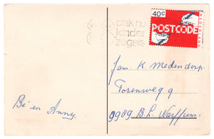 Happy New Year - Gelukkig Nieuwjaar Vintage Original Postcard # 0192 - Post Marked 1960's