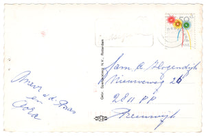 Happy New Year - Gelukkig Nieuwjaar Vintage Original Postcard # 0193 - Post Marked December 1988