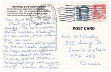 Load image into Gallery viewer, Cape Disappointment, Washington, USA Vintage Original Postcard # 0198 - Post Marked October 13, 1999
