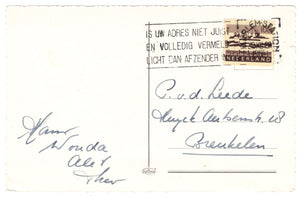 Happy New Year - Gelukkig Nieuwjaar Vintage Original Postcard # 0201 - Post Marked December 30, 1966