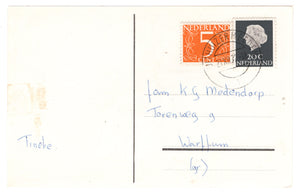 Happy New Year - Gelukkig Nieuwjaar Vintage Original Postcard # 0202 - Post Marked December 21, 1972