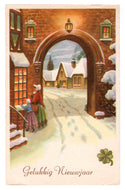 Happy New Year - Gelukkig Nieuwjaar Vintage Original Postcard # 0207 - Post Marked 1960's
