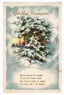 Happy New Year - Gelukkig Nieuwjaar Vintage Original Postcard # 0208 - Post Marked 1960's