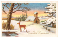 Happy New Year - Gelukkig Nieuwjaar Vintage Original Postcard # 0209 - Post Marked December 31, 1964