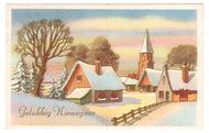 Happy New Year - Gelukkig Nieuwjaar Vintage Original Postcard # 0210 - Post Marked 1960's