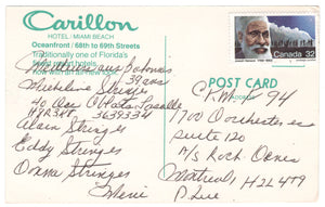 Carillon Hotel, Miami Beach, Florida, USA Vintage Original Postcard # 0211 - 1980's