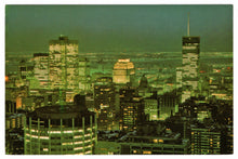 Load image into Gallery viewer, Montreal by Night, Montreal, Quebec, Canada Vintage Original Postcard # 0213 - Hand Written - 1980's
