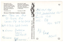 Load image into Gallery viewer, Montreal by Night, Montreal, Quebec, Canada Vintage Original Postcard # 0213 - Hand Written - 1980's
