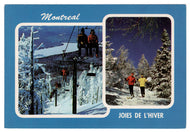 Montreal - Skiing - The Joy of Winter, Quebec, Canada Vintage Original Postcard # 0220 - 1980's