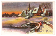 Happy New Year - Gelukkig Nieuwjaar Vintage Original Postcard # 0238 - Post Marked 1960's