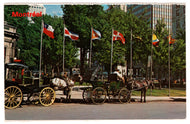 Caleche Ride Dominion Square, Montreal, Quebec, Canada Vintage Original Postcard # 0244 - Post Marked October 6, 1983