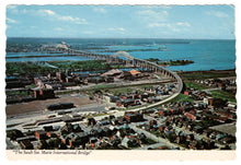 Load image into Gallery viewer, Sault Ste Marie International Bridge, Ontario, Canada Vintage Original Postcard # 0249 - Post Marked October 20, 1983
