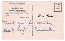 Load image into Gallery viewer, Dale Post Office, New York, USA Vintage Original Postcard # 0251 - New - 1960's
