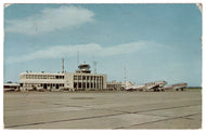 Montreal Airport, Montreal, Quebec, Canada Vintage Original Postcard # 0270 - Post Marked October 1954