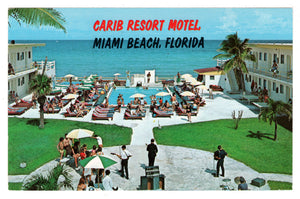 Carib Resort Motel, Miami Beach, Florida, USA Vintage Original Postcard # 0277 - Post Marked October 13, 1983
