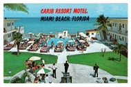 Carib Resort Motel, Miami Beach, Florida, USA Vintage Original Postcard # 0277 - Post Marked October 13, 1983