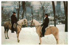 Load image into Gallery viewer, Montreal Police on Horseback, Quebec, Canada Vintage Original Postcard # 0287 - 1980's
