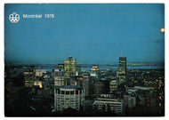 Montreal by Night, Montreal, Quebec, Canada - 1976 Montreal Olympic Card Vintage Original Postcard # 0288 - 1976