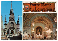 Notre-Dame Church, Montreal, Quebec, Canada Vintage Original Postcard # 0299 - Post Marked October 1985