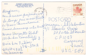 Delaware Bay, Cape May Point, New Jersey, USA Vintage Original Postcard # 0327 - Post Marked 1980's