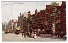 Load image into Gallery viewer, Old Houses, London, England Vintage Original Postcard # 0363 - Post Marked July 3, 1914
