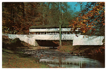 Load image into Gallery viewer, Covered Bridge, Valley Forge Park, Pennsylvania, USA Vintage Original Postcard # 0374 - 1970&#39;s
