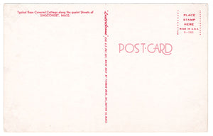Rose Covered Cottage, Siasconset, Massachusetts, USA Vintage Original Postcard # 378 - 1970's