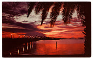 Clearwater Bay Sunset, Florida, USA Vintage Original Postcard # 0379 - New - 1980's