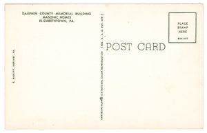 Dauphin County Memorial Building, Elizabethtown, Pennsylvania, USA Vintage Original Postcard # 0381 - New - 1970's