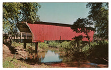 Load image into Gallery viewer, Cedar Lake, Casper Bridge, Winterset, Iowa, USA Vintage Original Postcard # 0384 - 1960&#39;s
