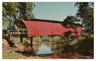 Cedar Lake, Casper Bridge, Winterset, Iowa, USA Vintage Original Postcard # 0384 - 1960's