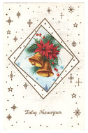 Happy New Year - Zalig Nieuwjaar Vintage Original Postcard # 0391 - Post Marked December 24, 1968