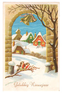 Happy New Year - Gelukkig Nieuwjaar Vintage Original Postcard # 0393 - Post Marked 1969