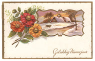 Happy New Year - Gelukkig Nieuwjaar Vintage Original Postcard # 0396 - Post Marked January 5, 1959